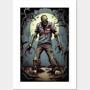 Zombie man Posters and Art